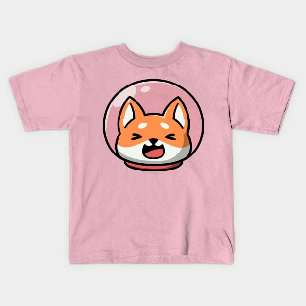 Happy Astronaut doggo Kids T-Shirt by SYAO